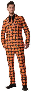 Men's Pumpkin Suit & Tie - Adult OSFM