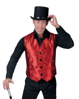 Shiney Vest Adult - Red - Adult M (42 - 44)