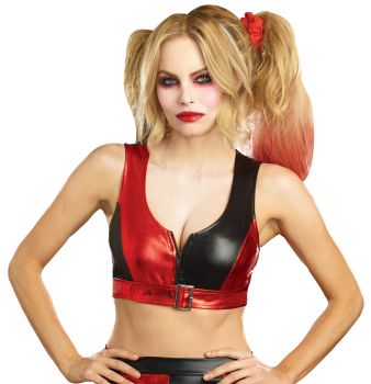 Women's Black & Red Harlequin Top - Adult S/M (2 - 8)