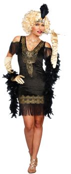 Women's Swanky Flapper Costume - Adult L (10 - 14)