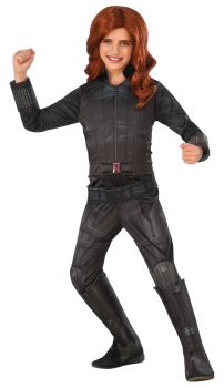 Girl's Deluxe Black Widow Costume - Child Small