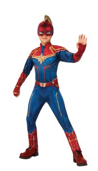 CAPTAIN MARVEL DLX CH LG 12-14 - Child Small