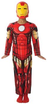 Boy's Deluxe Muscle Iron Man Costume - Child Medium