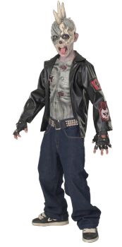 Boy's Punk Zombie Costume - Child Medium