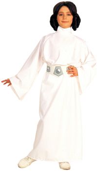 Girl's Deluxe Princess Leia Costume - Star Wars Classic - Child Large