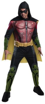 Men's Robin Muscle Costume - Arkham City - Adult Medium