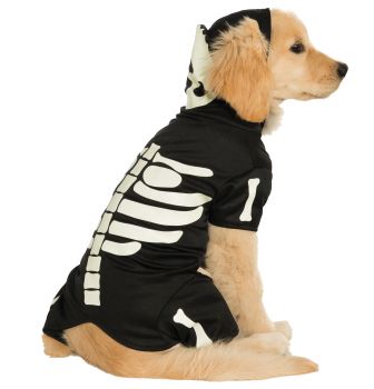 Glow-In-The-Dark Skeleton Pet Costume - Pet L