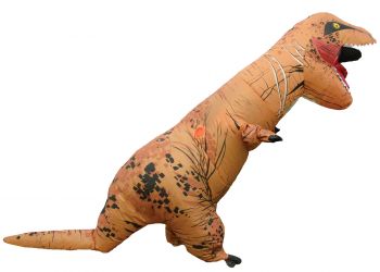 T-Rex Brown Dino Inflatable Costume Adult