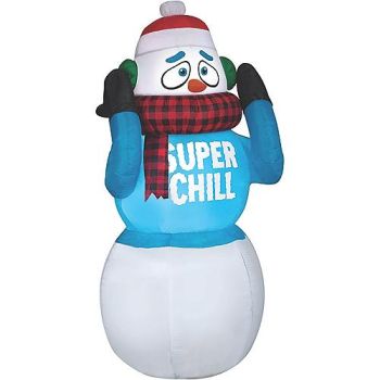 72" Blow Up Inflatable Shivering Snowman Outdoor Yard Decoration