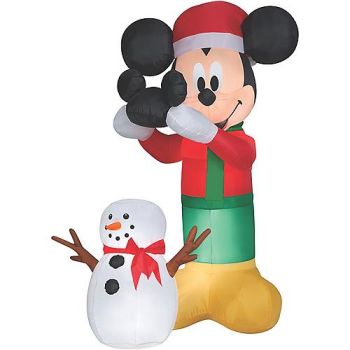 72" Blow Up Inflatable Mickey Snowman Outdoor Yard Decoration