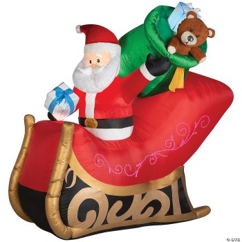 Blow Up Inflatable Mix Santa Sleigh Outdoor Yard Decoration