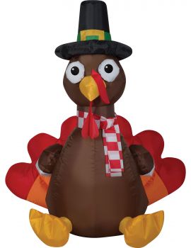 Airblown Turkey With Scarf - Small