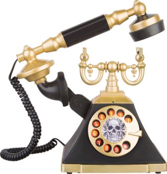 8" Tabletop Telephone Lifting Spooky Handle