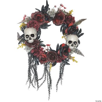 WREATH SKULL ROSES