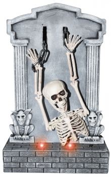 Shaking Skeleton On Tombstone