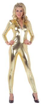 Women's Stretch Jumpsuit - Gold - Adult Small