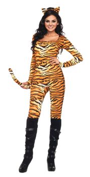 Women's Wild Tigress Catsuit - Adult M/L