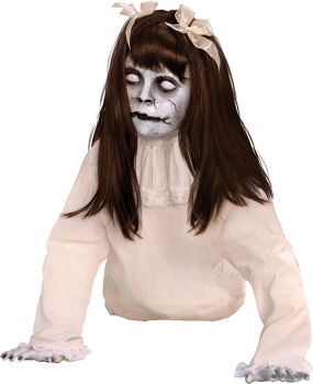 21" Crawling Possessed Girl Animated Prop
