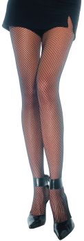 Nylon Fishnet Pantyhose - Black - Adult Plus Size