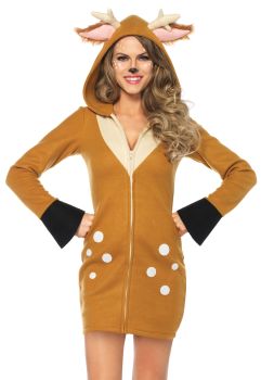 Women's Plus Size Cozy Fawn Costume - Adult 1X/2X