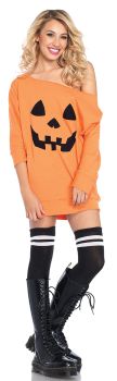 Women's Pumpkin Jersey Dress - Adult S/M