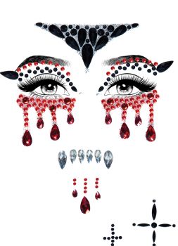 Vampire Jeweled Face Sticker