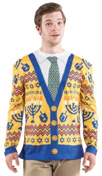 Men's Ugly Hanukkah Sweater - Adult XL (46 - 48)