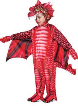 Toddler Red Dragon Printed - Toddler Large (2 - 4T)