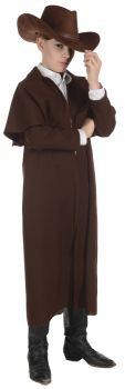 Wild West Duster Brown Coat - Child L (10 - 12)