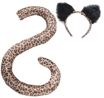 Leopard Tail & Ears Set - Adult