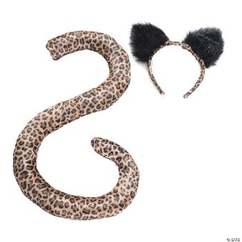 Leopard Tail & Ears Set - Adult