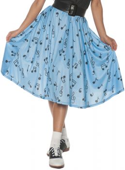 50s Musical Note Skirt - Adult Large