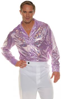 Men's Disco Shirt - Purple Circles - Adult OSFM