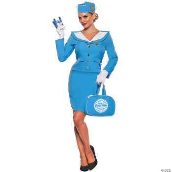 Pan Am Air Stewardess Adult Costume - Women's Large