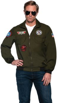 Navy Top Gun Pilot Jacket Adult Costume - Men's Standard