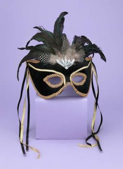 Venetian Couple Mask Bk/gd