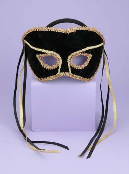 Venetian Couple Mask Swvl Bk/g