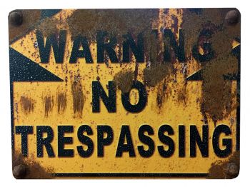 Warning No Trespassing Sign