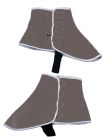 Adult Gray Felt Spats - Adult Shoe L/XL