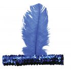 20s Flapper Headband - Blue
