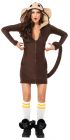 Women's Cozy Monkey Costume - Adult Large