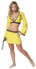 Women's Yellow Naughty Ninja Costume - Adult S (6 - 8)