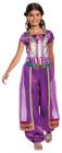 Girl's Jasmine Purple Classic Costume - Aladdin Live Action - Child M (7 - 8)
