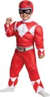 Red Power Ranger Muscle Costume - Mighty Morphin - Toddler (3 - 4T)