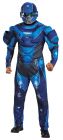 Men's Blue Spartan Muscle Costume - Halo - Adult 2X (50 - 52)
