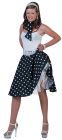Sock Hop Skirt Scarf - White - Adult OSFM