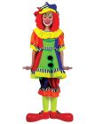 Girl's Spanky Stripes Clown Costume - Child M (8 - 10)