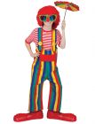 Striped Clown Overalls - Child M (8 - 10)