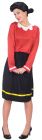 Women's Olive Oyl Costume - Popeye - Adult S/M (2 - 8)
