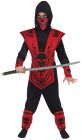 Red & Black Skull Ninja Child Costume - Child M (8 - 10)